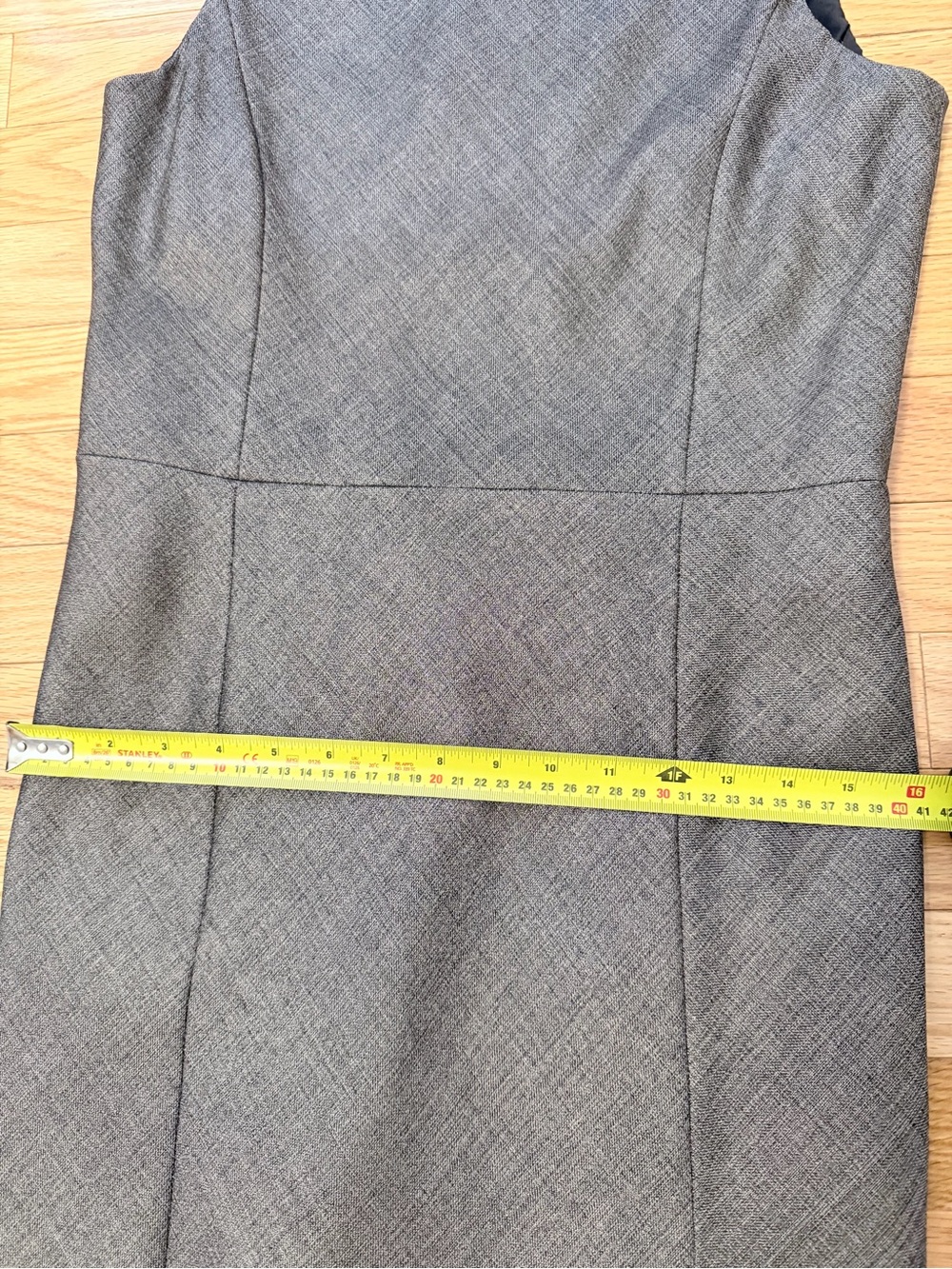 Theory Gray Sleeveless Midi Sheath Dress with Subtle Texture - Picture 9 of 10
